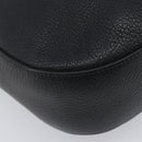 PRADA Shoulder Bag Leather Black Gold Auth ka7084V-13