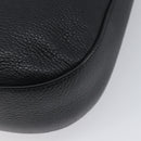 PRADA Shoulder Bag Leather Black Gold Auth ka7084V-14