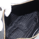 PRADA Shoulder Bag Leather Black Gold Auth ka7084V-19