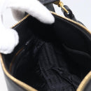 PRADA Shoulder Bag Leather Black Gold Auth ka7084V-20