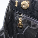 Salvatore Ferragamo Vala Hand Bag Leather Embossed Black Gold Auth ka7088-19