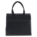 Salvatore Ferragamo Vala Hand Bag Leather Embossed Black Gold Auth ka7088-3