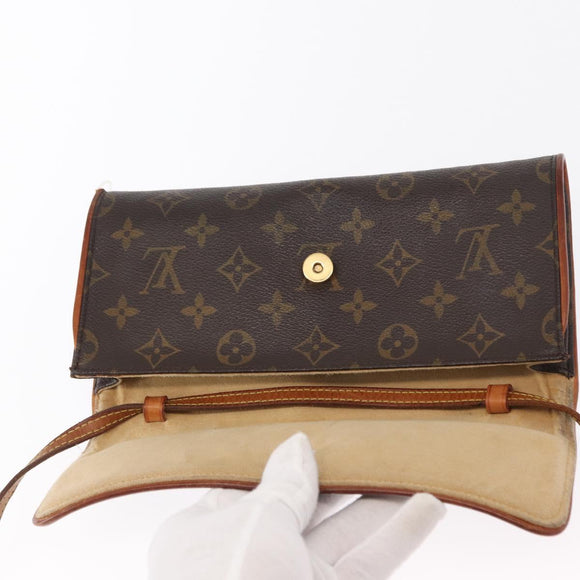 LOUIS VUITTON Monogram Pochette Twin GM Shoulder Bag M51852 LV Auth ka709