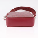 Christian Dior Trotter Canvas Oblique Galaxy Bag Leather Red Silver Auth ka7091M-10
