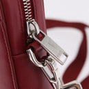 Christian Dior Trotter Canvas Oblique Galaxy Bag Leather Red Silver Auth ka7091M-15