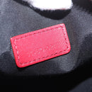 Christian Dior Trotter Canvas Oblique Galaxy Bag Leather Red Silver Auth ka7091M-21