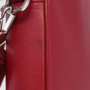 Christian Dior Trotter Canvas Oblique Galaxy Bag Leather Red Silver Auth ka7091M-22