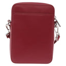 Christian Dior Trotter Canvas Oblique Galaxy Bag Leather Red Silver Auth ka7091M-3