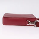 Christian Dior Trotter Canvas Oblique Galaxy Bag Leather Red Silver Auth ka7091M-4