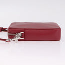 Christian Dior Trotter Canvas Oblique Galaxy Bag Leather Red Silver Auth ka7091M-5
