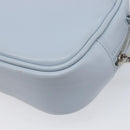 Saint Laurent Blogger Shoulder Bag Leather Light Blue Silver Auth ka7092A-13