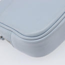 Saint Laurent Blogger Shoulder Bag Leather Light Blue Silver Auth ka7092A-14