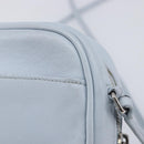 Saint Laurent Blogger Shoulder Bag Leather Light Blue Silver Auth ka7092A-15