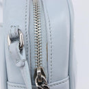 Saint Laurent Blogger Shoulder Bag Leather Light Blue Silver Auth ka7092A-18