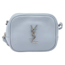 Saint Laurent Blogger Shoulder Bag Leather Light Blue Silver Auth ka7092A-2