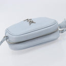 Saint Laurent Blogger Shoulder Bag Leather Light Blue Silver Auth ka7092A-6