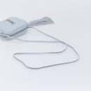 Saint Laurent Blogger Shoulder Bag Leather Light Blue Silver Auth ka7092A-7