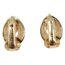Christian Dior Rhinestone Earring Metal Gold Tone Auth ka7095-3