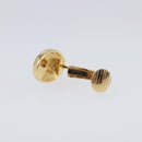 Christian Dior Rhinestone Earring Metal Gold Tone Auth ka7095-7