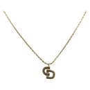 Christian Dior Necklace Metal Gold Tone Auth ka7097-1