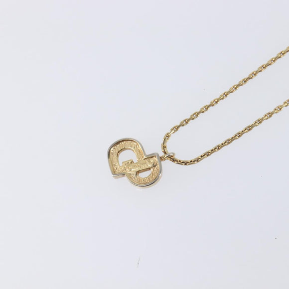 Christian Dior Necklace Metal Gold Tone Auth ka7097