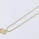 Christian Dior Necklace Metal Gold Tone Auth ka7097-11