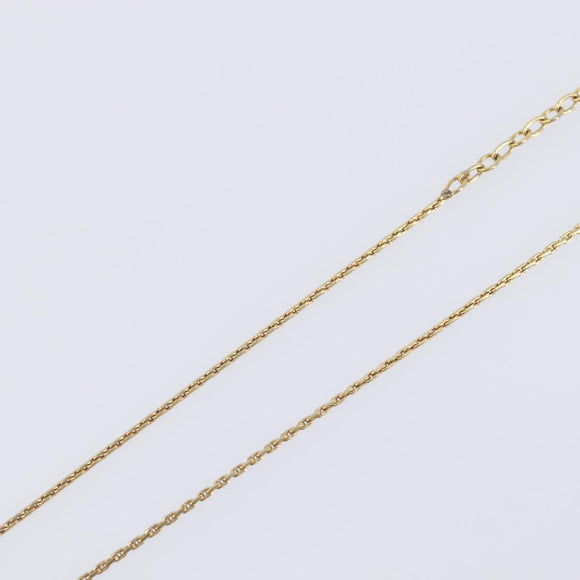 Christian Dior Necklace Metal Gold Tone Auth ka7097