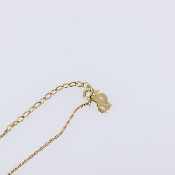 Christian Dior Necklace Metal Gold Tone Auth ka7097