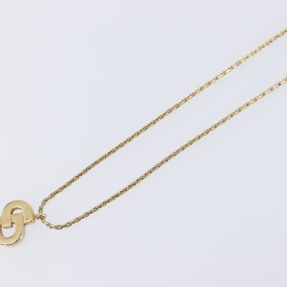 Christian Dior Necklace Metal Gold Tone Auth ka7097