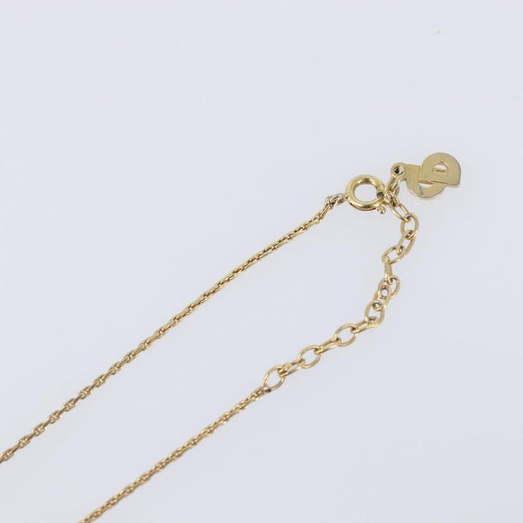 Christian Dior Necklace Metal Gold Tone Auth ka7097