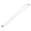 Christian Dior Necklace Metal Gold Tone Auth ka7097-9