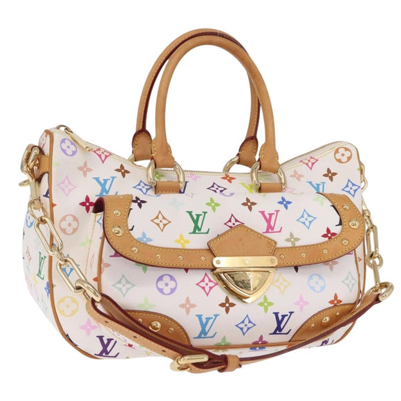 LOUIS VUITTON Monogram Multicolor Rita Bag 2way White M40125 LV Auth ka7100V