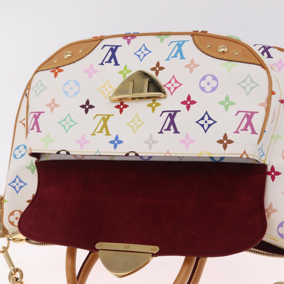 LOUIS VUITTON Monogram Multicolor Rita Bag 2way White M40125 LV Auth ka7100V
