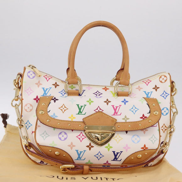 LOUIS VUITTON Monogram Multicolor Rita Bag 2way White M40125 LV Auth ka7100V