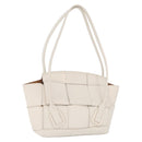 Bottega Veneta MAXI INTRECCIATO Arco Mini Hand Bag Leather White Auth ka7101A-1