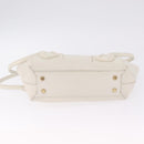 Bottega Veneta MAXI INTRECCIATO Arco Mini Hand Bag Leather White Auth ka7101A-11