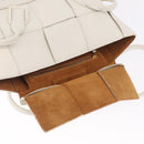 Bottega Veneta MAXI INTRECCIATO Arco Mini Hand Bag Leather White Auth ka7101A-17
