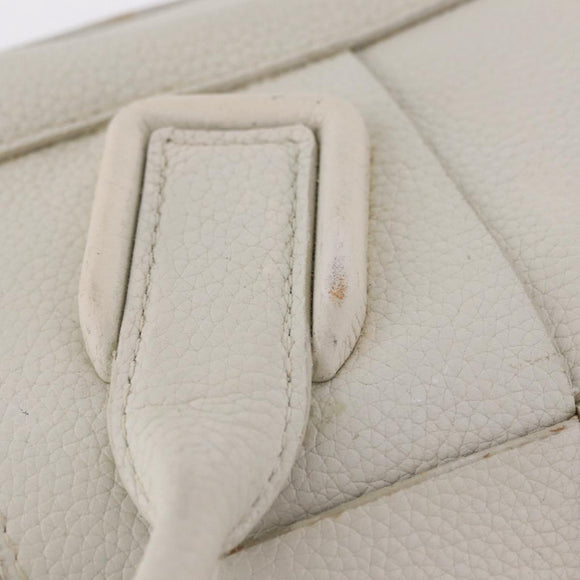 Bottega Veneta MAXI INTRECCIATO Arco Mini Hand Bag Leather White Auth ka7101A