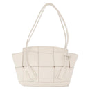 Bottega Veneta MAXI INTRECCIATO Arco Mini Hand Bag Leather White Auth ka7101A-3