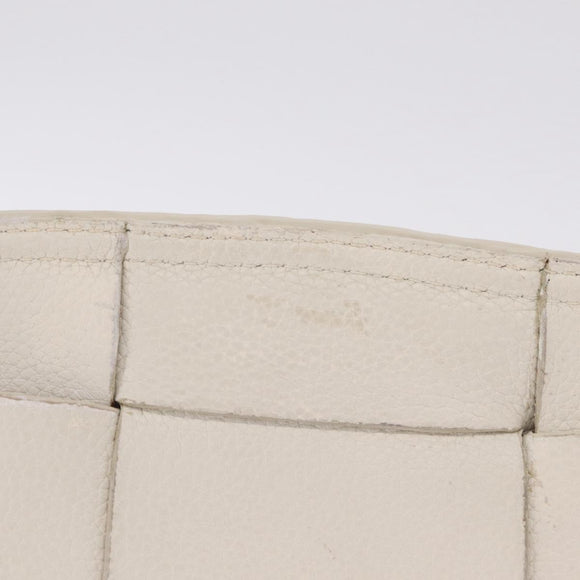Bottega Veneta MAXI INTRECCIATO Arco Mini Hand Bag Leather White Auth ka7101A