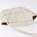 Bottega Veneta MAXI INTRECCIATO Arco Mini Hand Bag Leather White Auth ka7101A-7