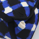 CHANEL Airline Backpack Nylon Blue Silver CC Auth ka7106V-15