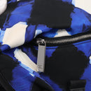 CHANEL Airline Backpack Nylon Blue Silver CC Auth ka7106V-18