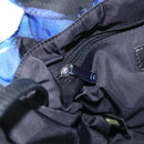 CHANEL Airline Backpack Nylon Blue Silver CC Auth ka7106V-25