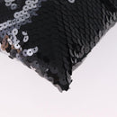 Miu Miu Shoulder Bag Sequin Black Silver Auth ka7107V-11