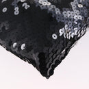 Miu Miu Shoulder Bag Sequin Black Silver Auth ka7107V-12