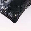 Miu Miu Shoulder Bag Sequin Black Silver Auth ka7107V-13
