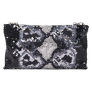 Miu Miu Shoulder Bag Sequin Black Silver Auth ka7107V-3