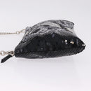 Miu Miu Shoulder Bag Sequin Black Silver Auth ka7107V-5