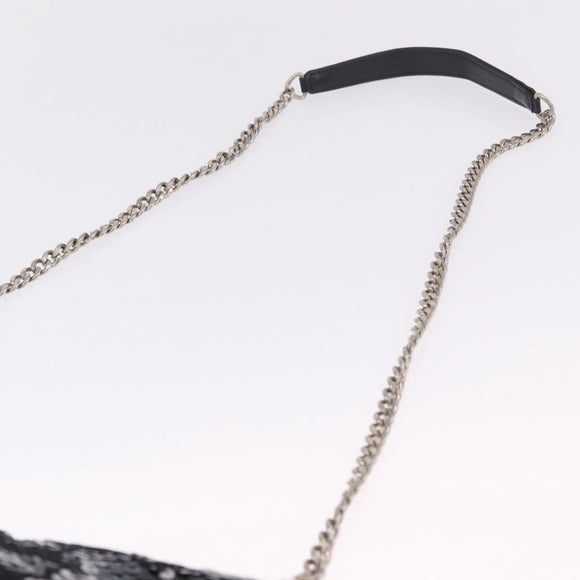 Miu Miu Shoulder Bag Sequin Black Silver Auth ka7107V